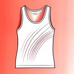 vibrant red low-cut tank top image